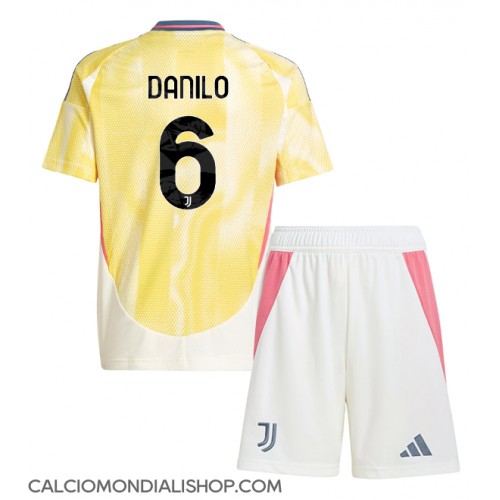 Maglie da calcio Juventus Danilo Luiz #6 Seconda Maglia Bambino 2024-25 Manica Corta (+ Pantaloni corti)